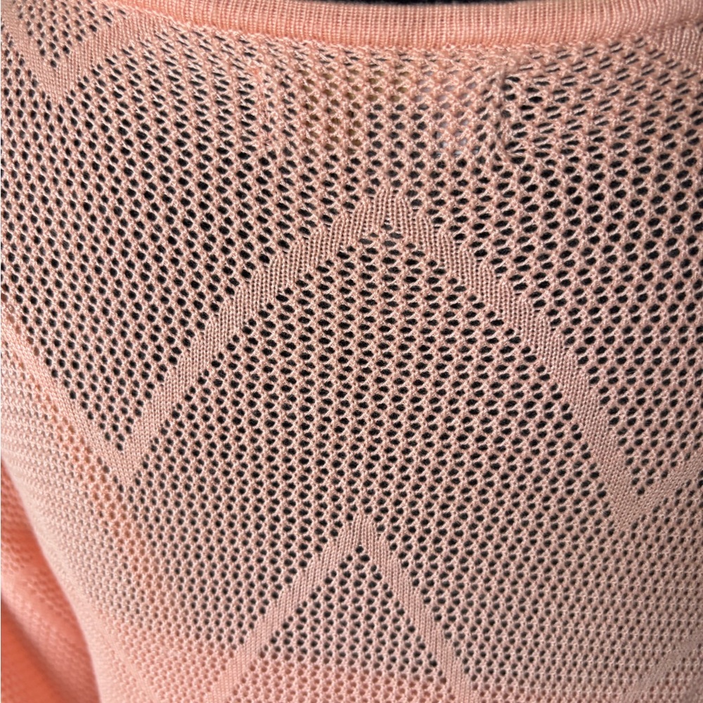 Peach Chevron Knit Sweater with Peach Camisole - Picture 5 of 16